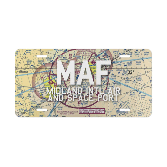 MAF Vanity Plate | Midland International Air and Space Port Airport Vanity Plate