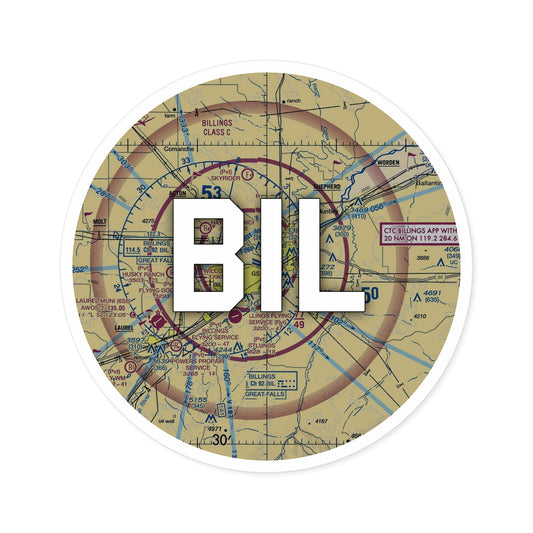 BIL Round Sticker | Billings Logan International Airport Sticker