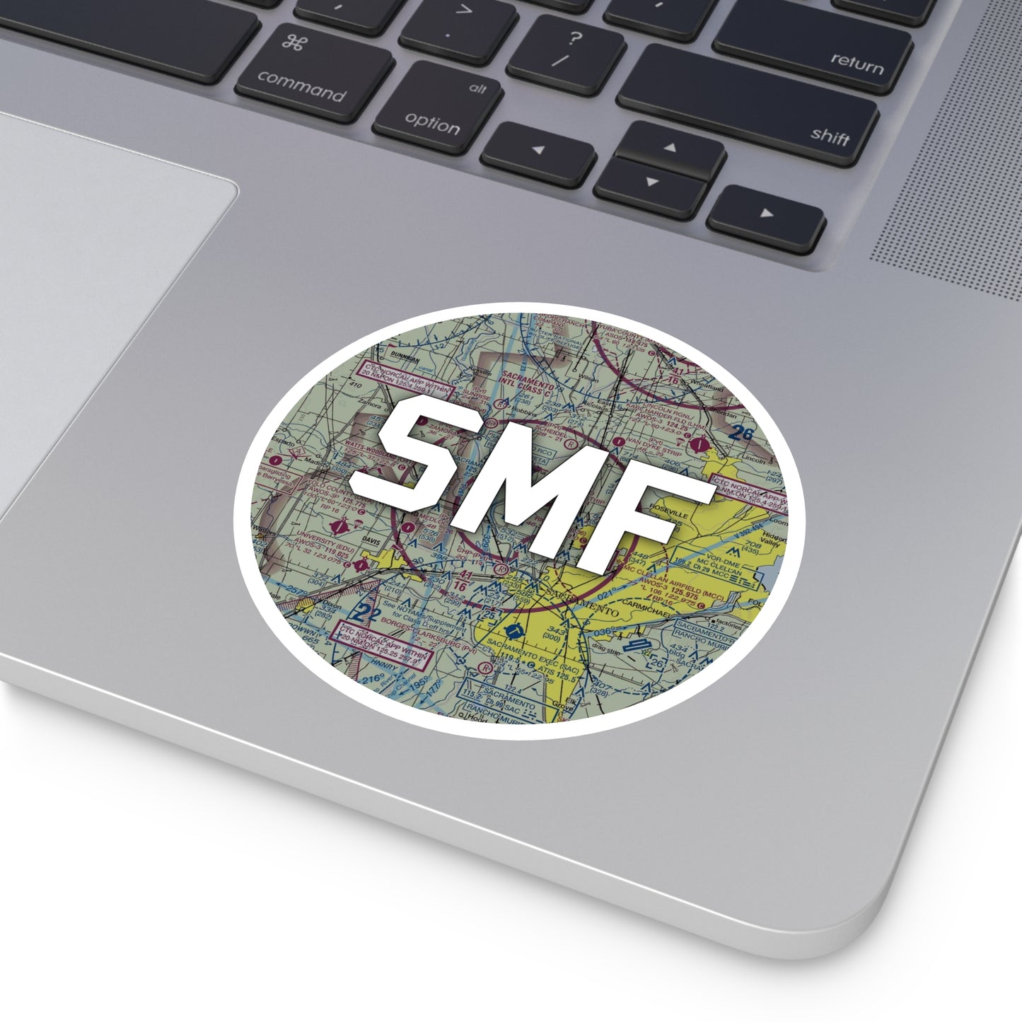 SMF Round Sticker | Sacramento International Airport Sticker