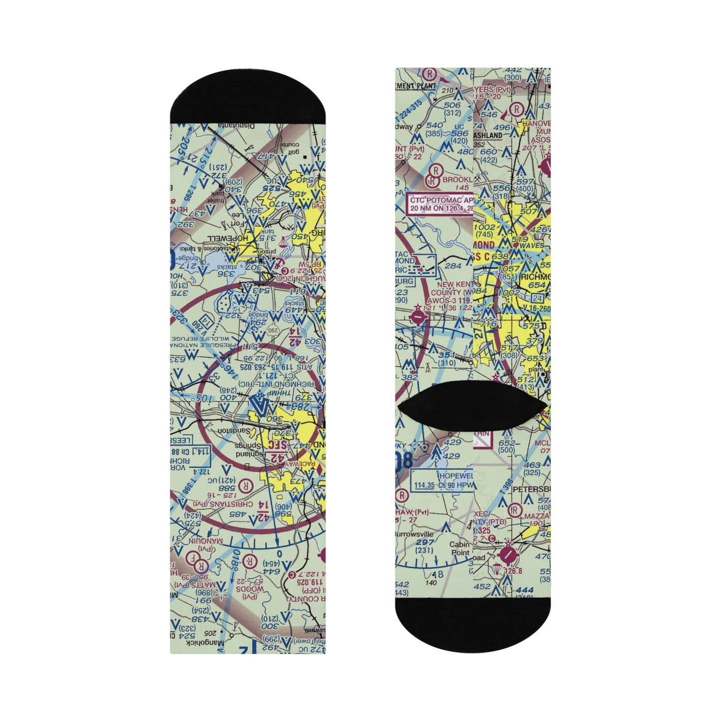 RIC Cushioned Crew Socks | Richmond International Airport Socks