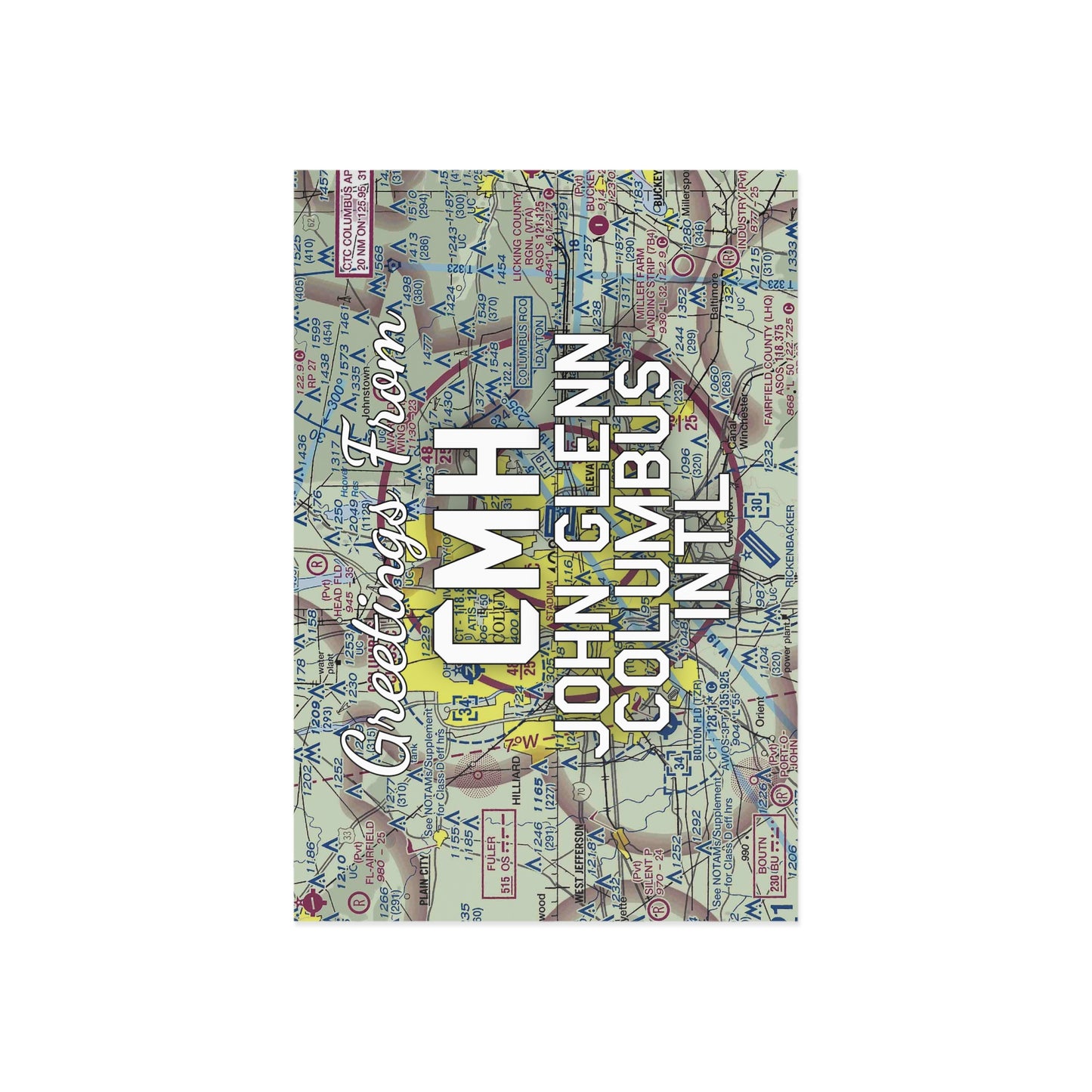 CMH Postcard | John Glenn Columbus International Airport Card