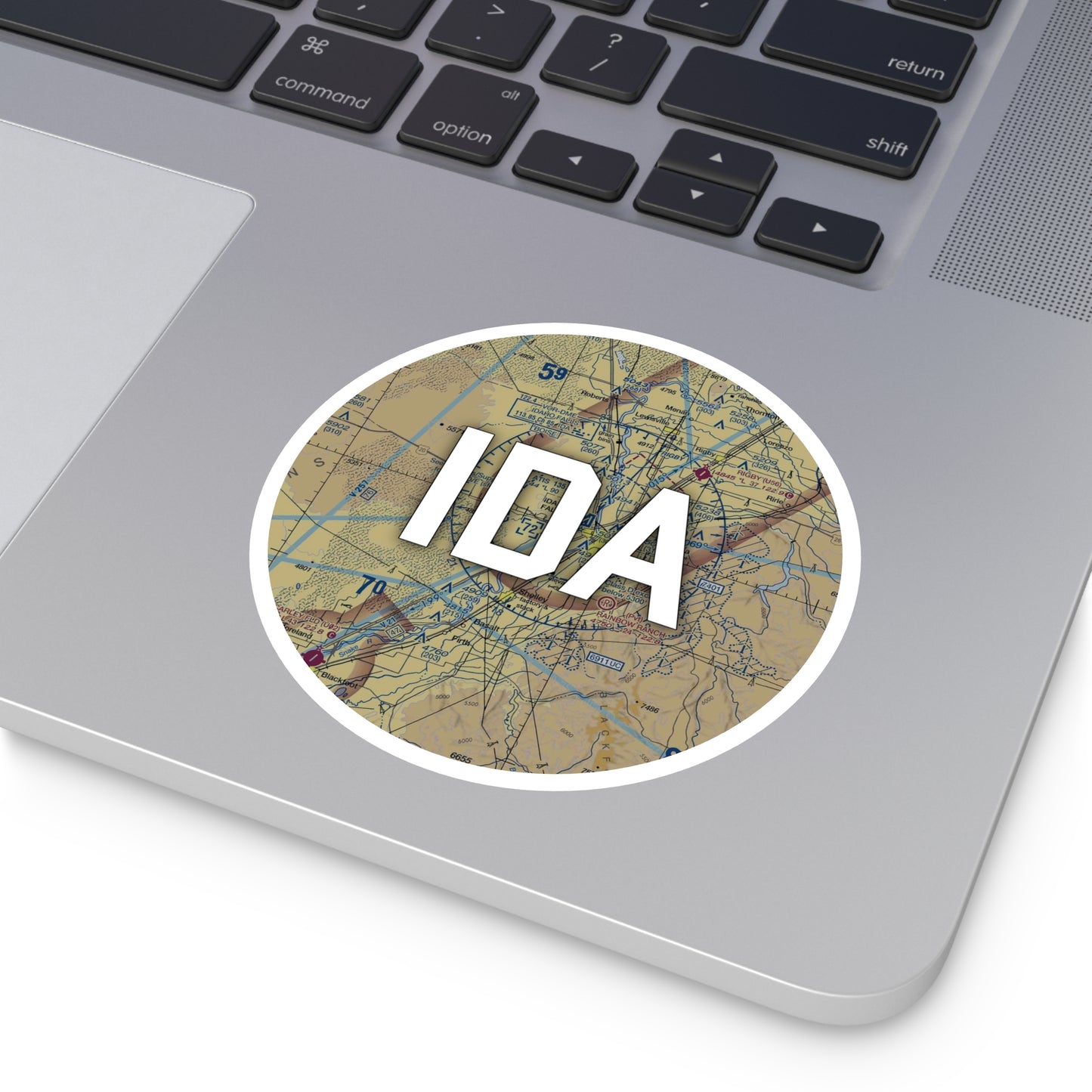 IDA Round Sticker | Idaho Falls Regional Airport Sticker