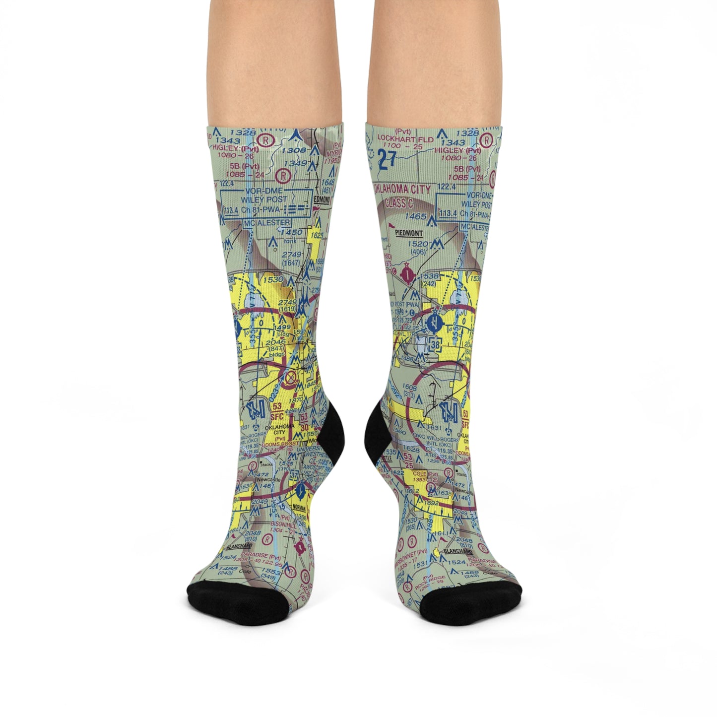 OKC Cushioned Crew Socks | Will Rogers World Airport Socks
