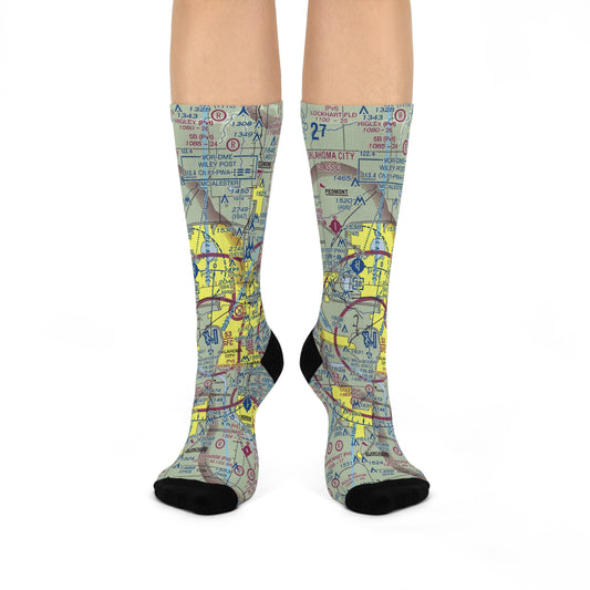 OKC Cushioned Crew Socks | Will Rogers World Airport Socks