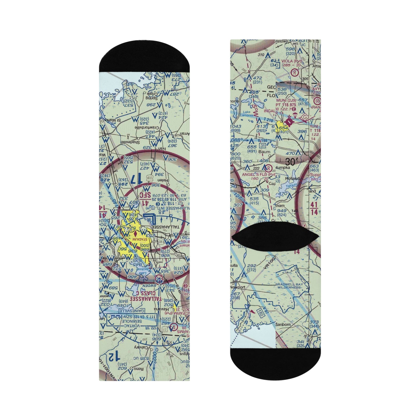 TLH Cushioned Crew Socks | Tallahassee International Airport Socks