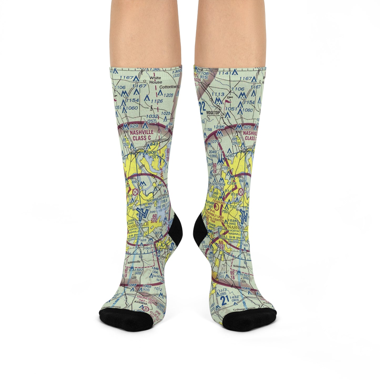 BNA Cushioned Crew Socks | Nashville International Airport Socks