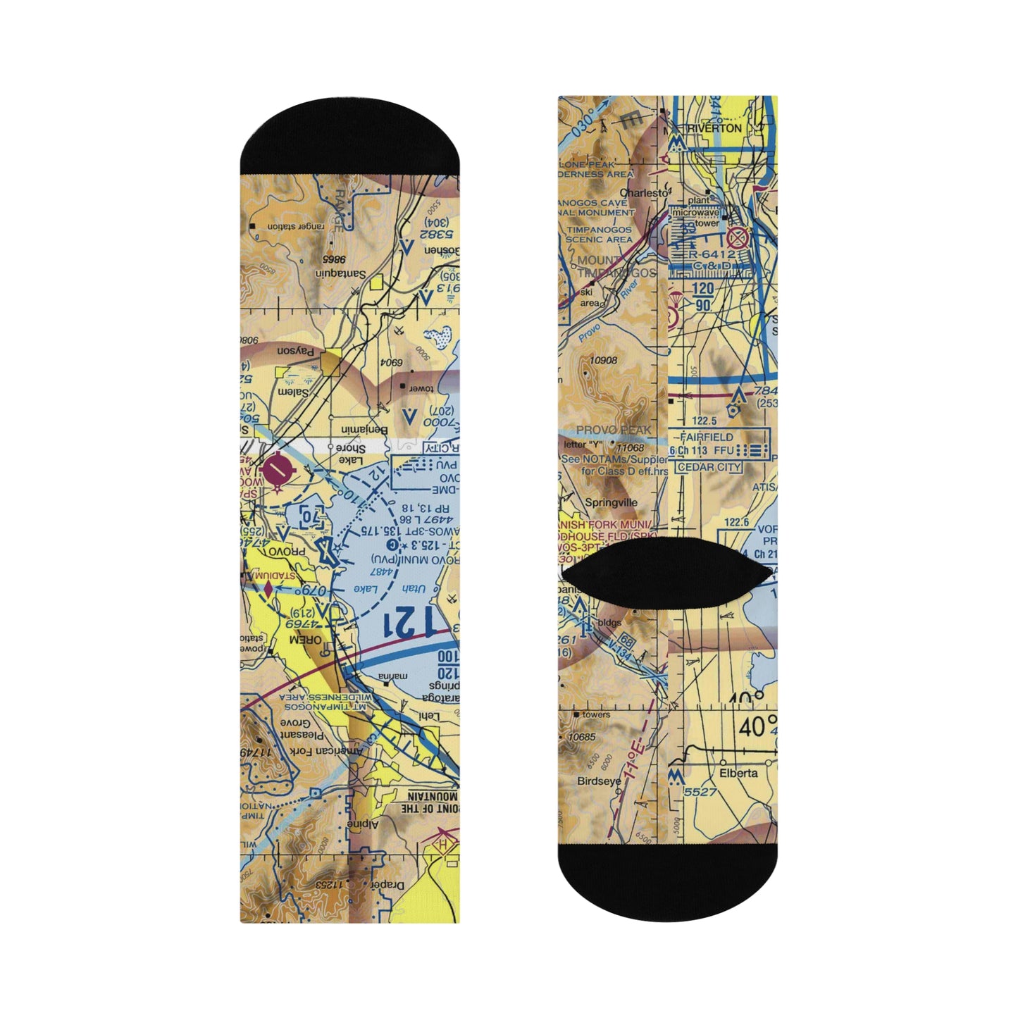 PVU Cushioned Crew Socks | Provo Municipal Airport Socks