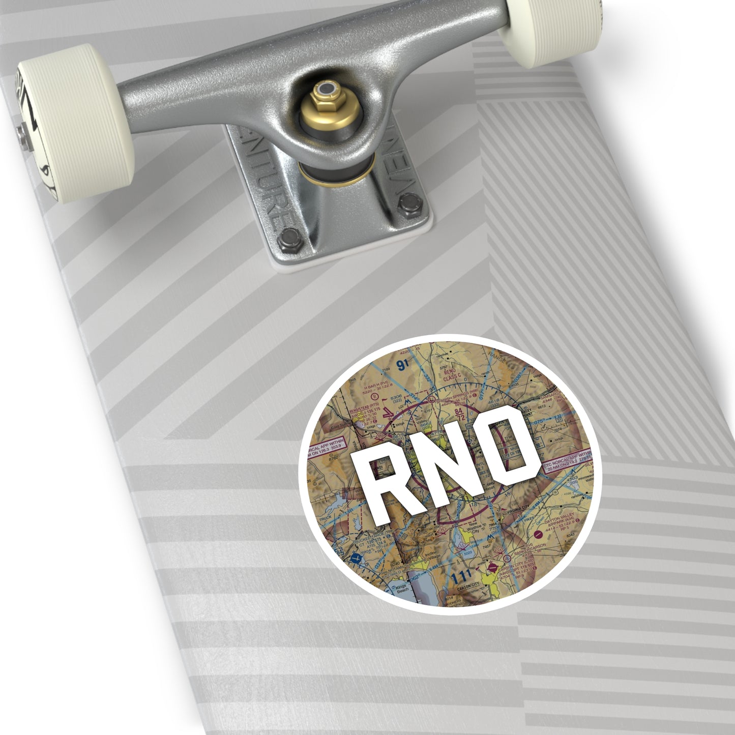 RNO Round Sticker | Reno/Tahoe International Airport Sticker