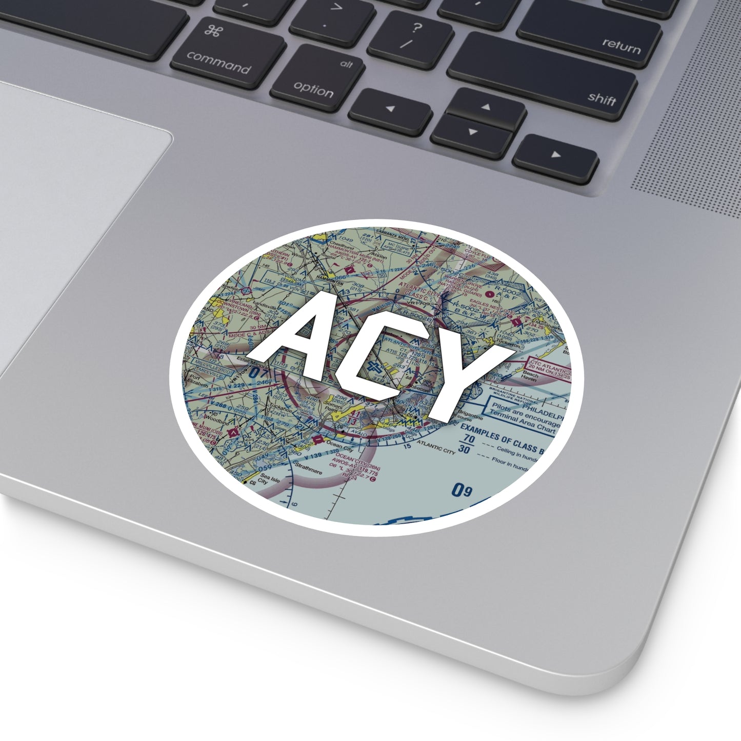 ACY Round Sticker | Atlantic City International Airport Sticker