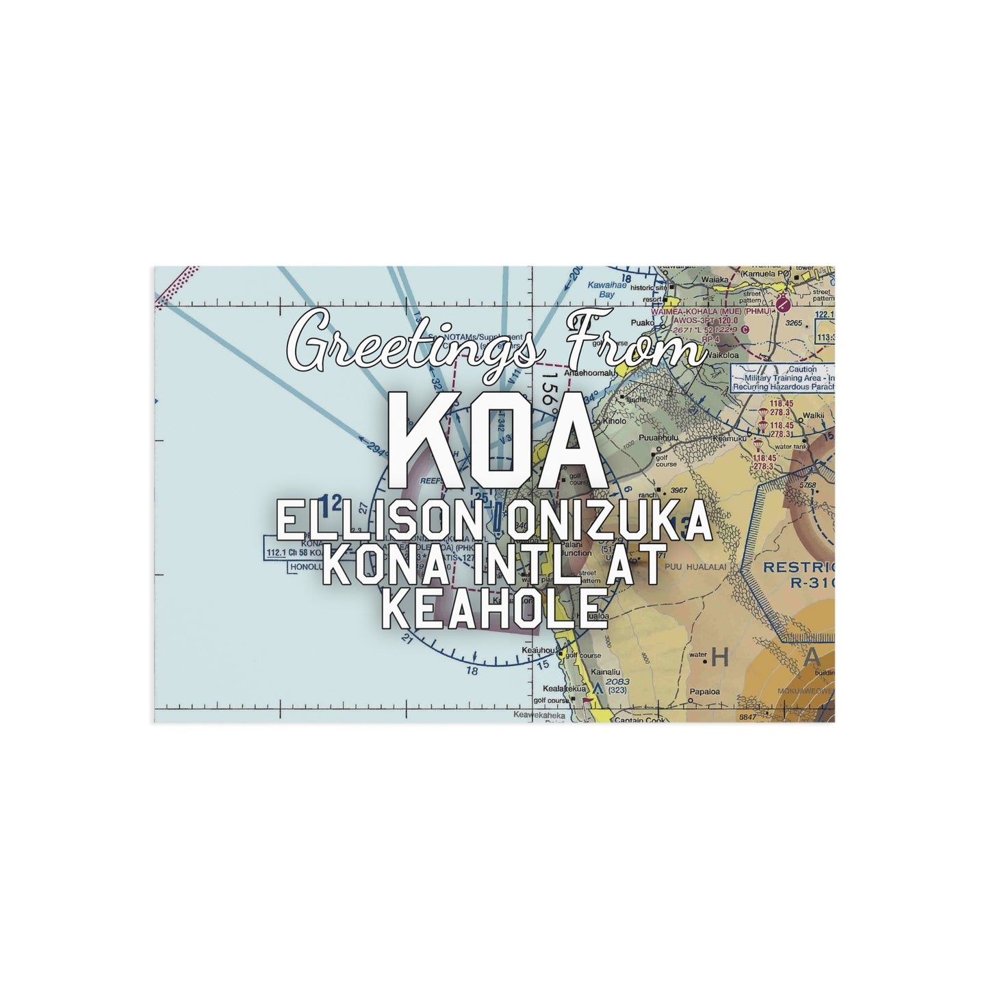 KOA Postcard | Ellison Onizuka Kona International At Keahole Airport Card