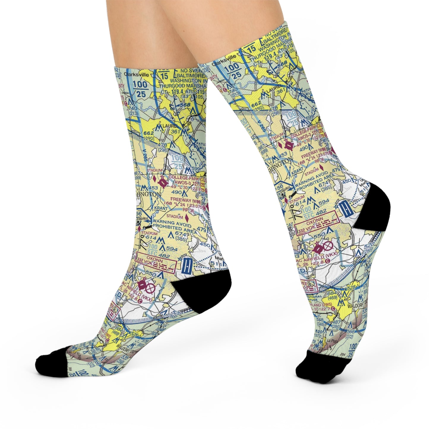 DCA Cushioned Crew Socks | Ronald Reagan Washington National Airport Socks