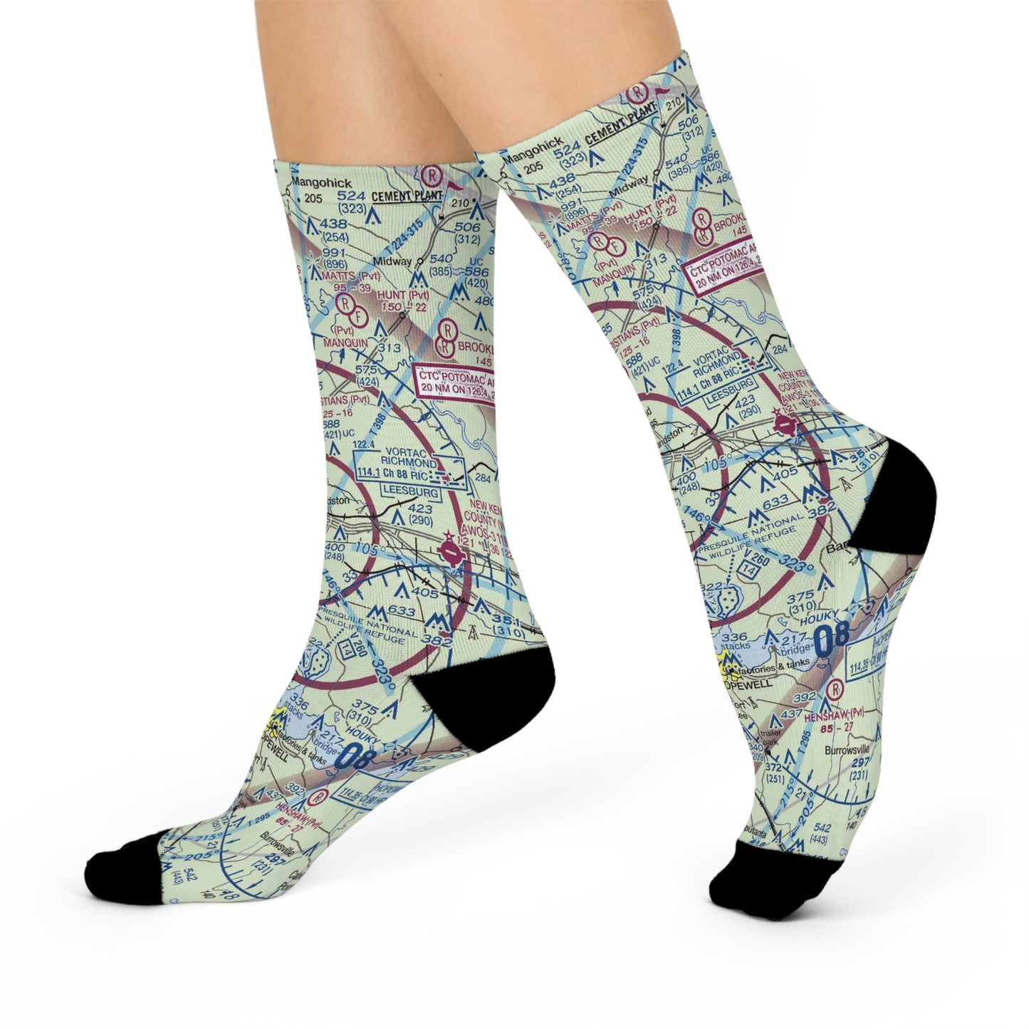 RIC Cushioned Crew Socks | Richmond International Airport Socks