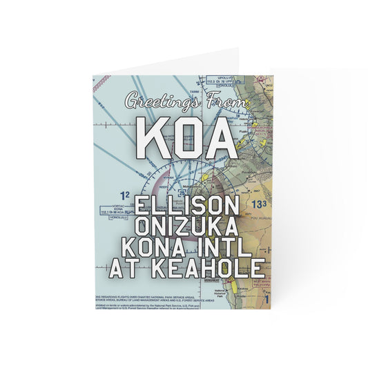 KOA Greeting Cards | Ellison Onizuka Kona International At Keahole Airport Cards