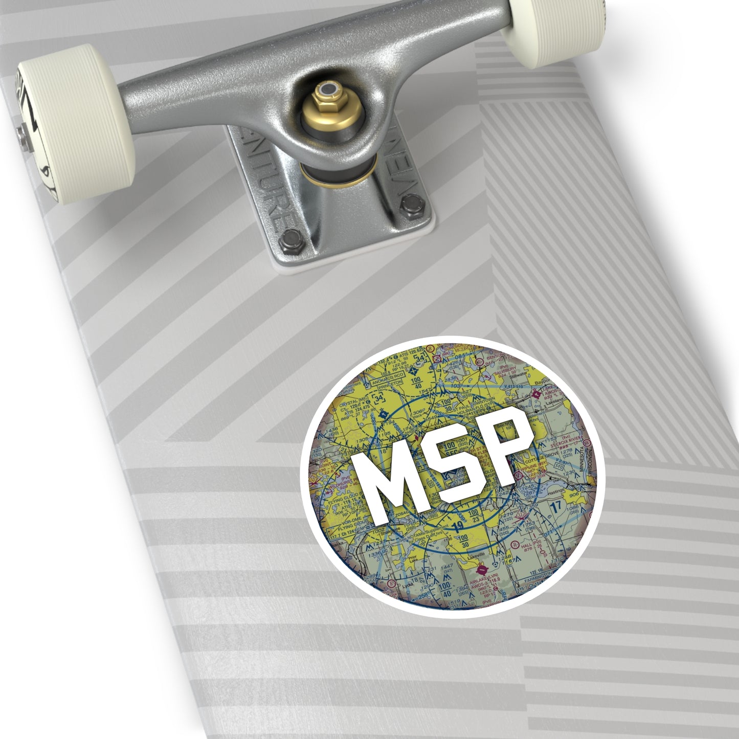 MSP Round Sticker | Minneapolis-St Paul International/Wold-Chamberlain Airport Sticker