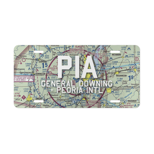 PIA Vanity Plate | General Downing - Peoria International Airport Vanity Plate