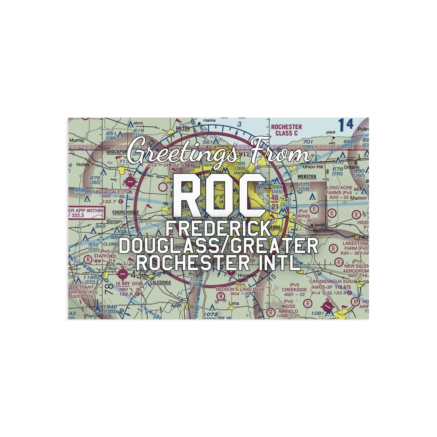 ROC Postcard | Frederick Douglass/Greater Rochester International Airport Card