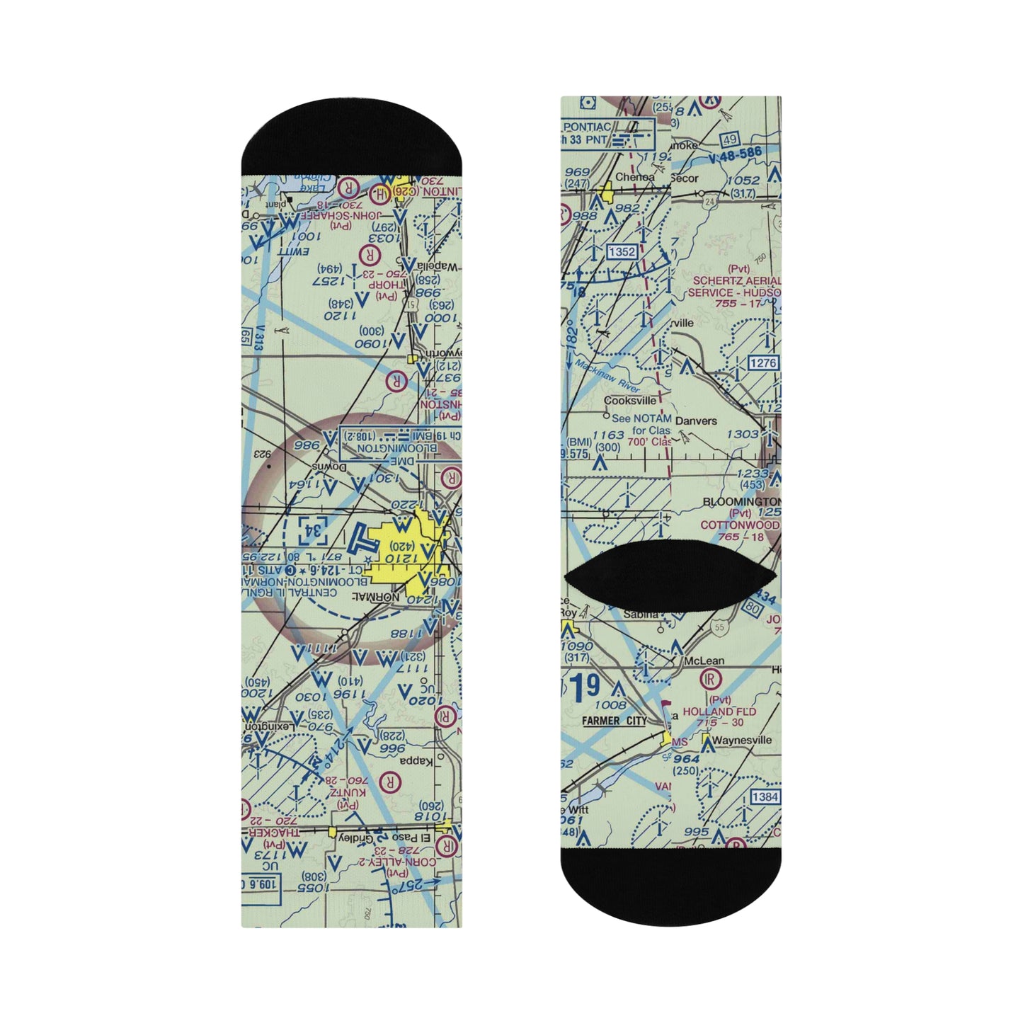 BMI Cushioned Crew Socks | Central Il Regional/Bloomington-Normal Airport Socks