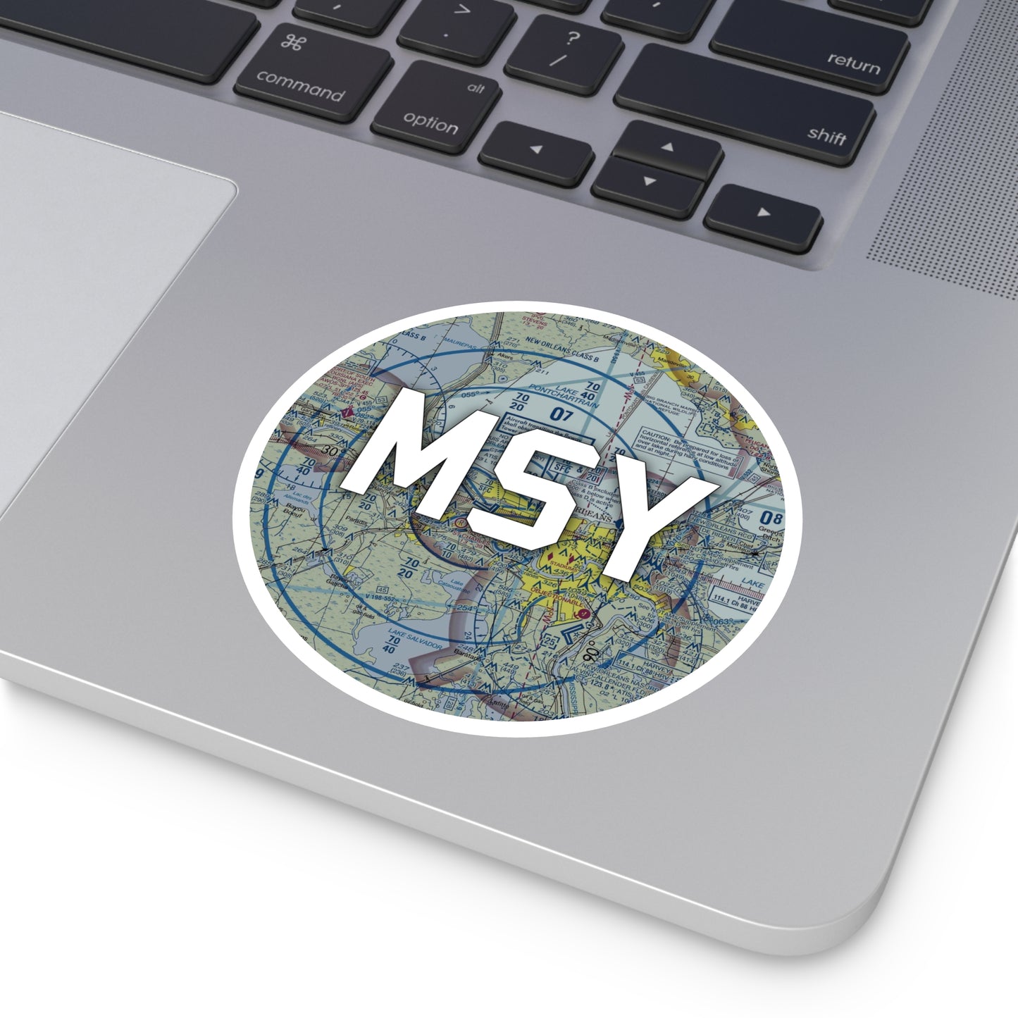 MSY Round Sticker | Louis Armstrong New Orleans International Airport Sticker