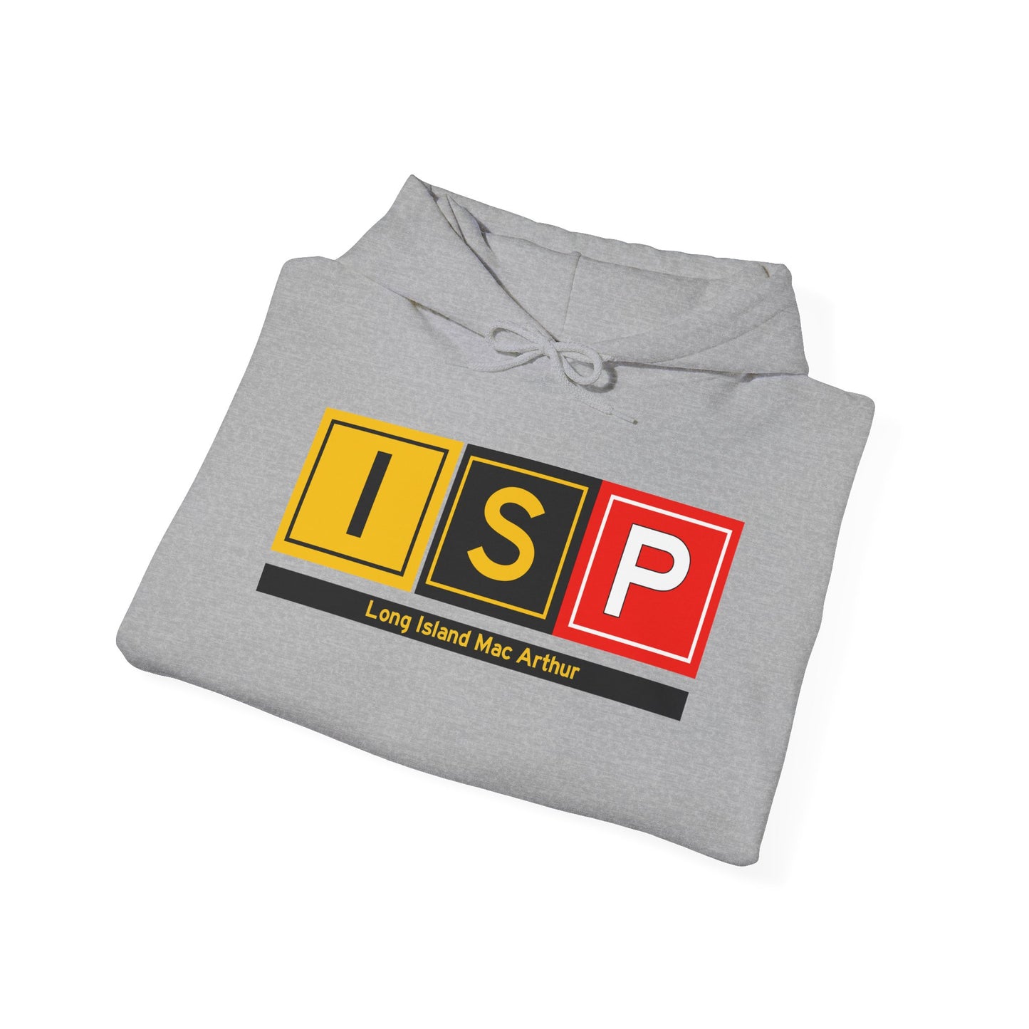 ISP Taxiway Hoodie w/ Airport Name | Long Island Mac Arthur Airport Hoodie