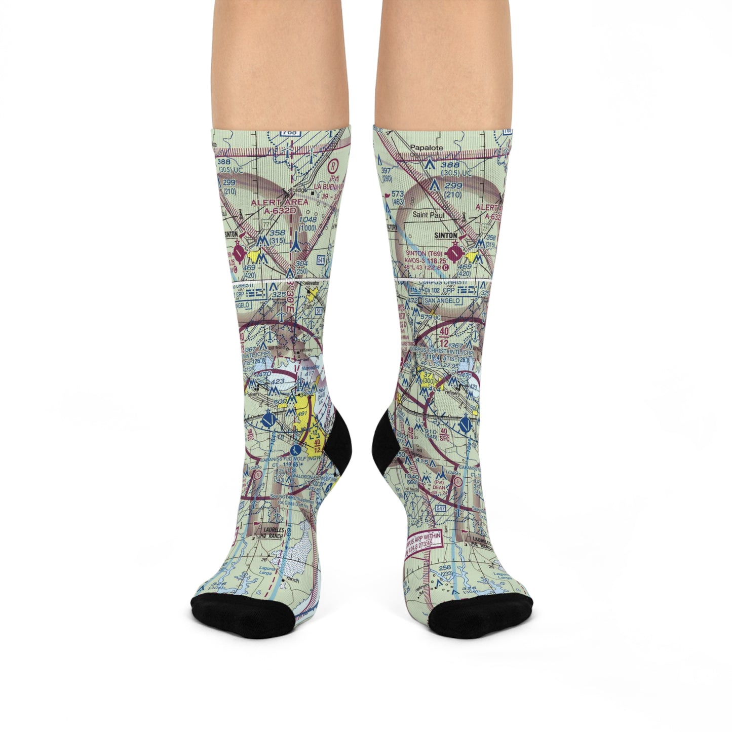 CRP Cushioned Crew Socks | Corpus Christi International Airport Socks