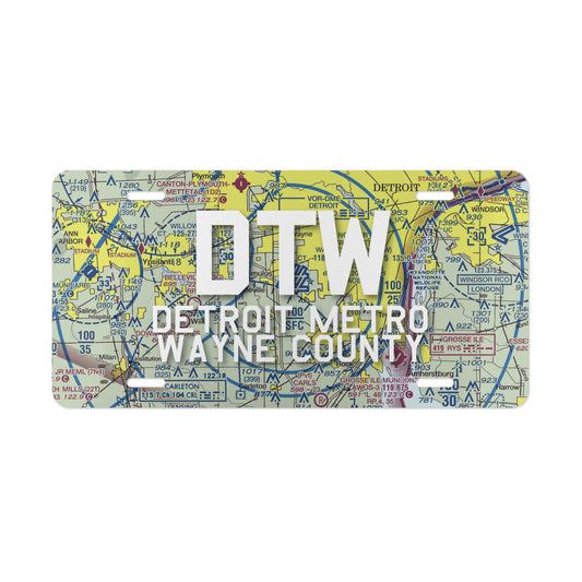 DTW Vanity Plate | Detroit Metro Wayne County Airport Vanity Plate