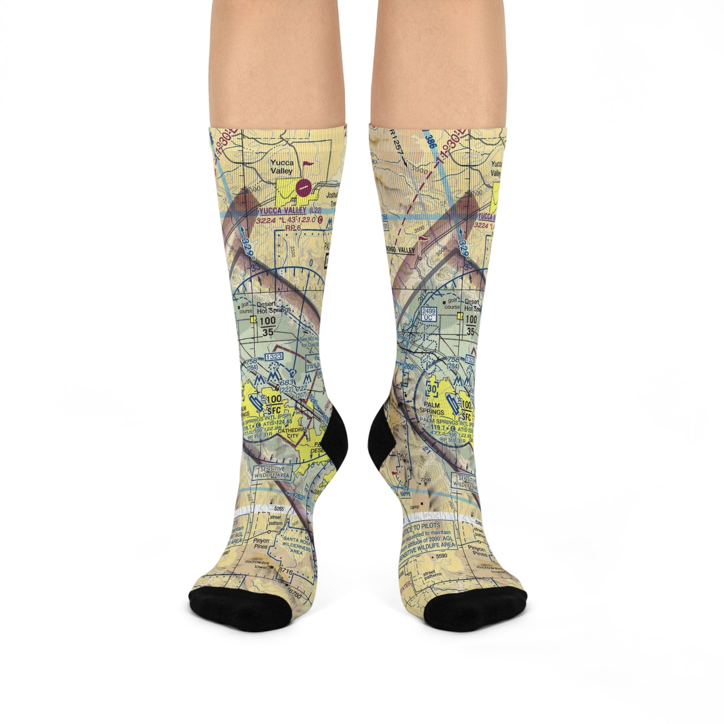 PSP Cushioned Crew Socks | Palm Springs International Airport Socks