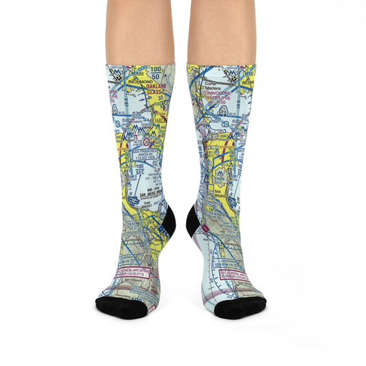 SFO Cushioned Crew Socks | San Francisco International Airport Socks