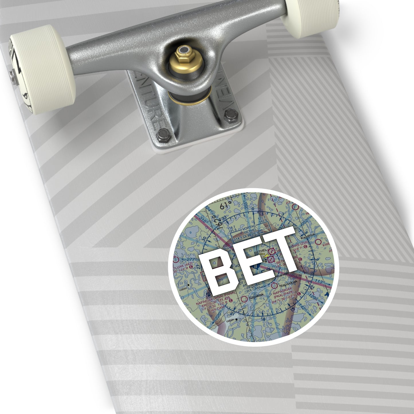 BET Round Sticker | Bethel Airport Sticker