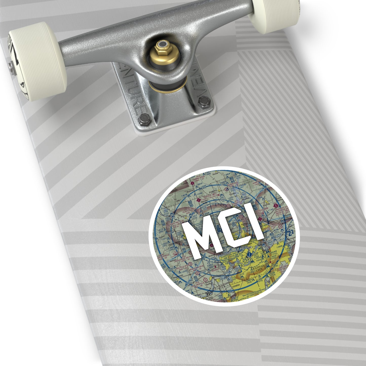 MCI Round Sticker | Kansas City International Airport Sticker