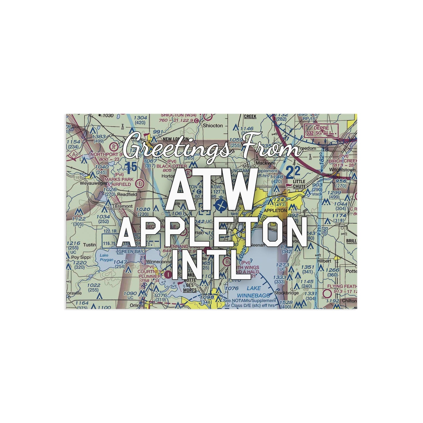 ATW Postcard | Appleton International Airport Card