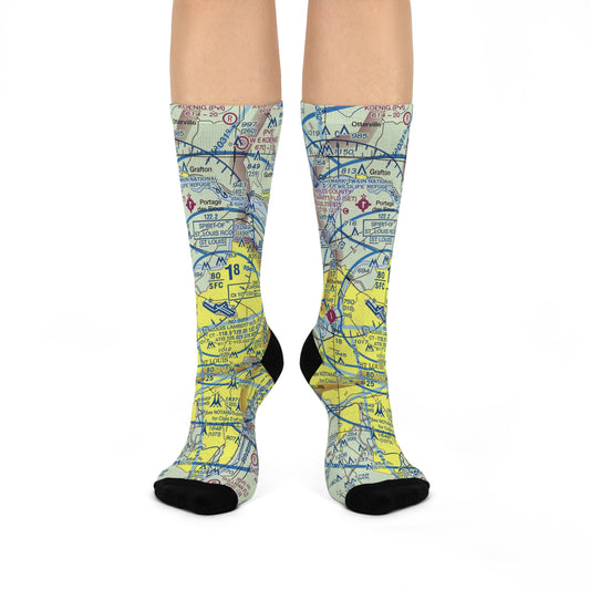 STL Cushioned Crew Socks | St Louis Lambert International Airport Socks