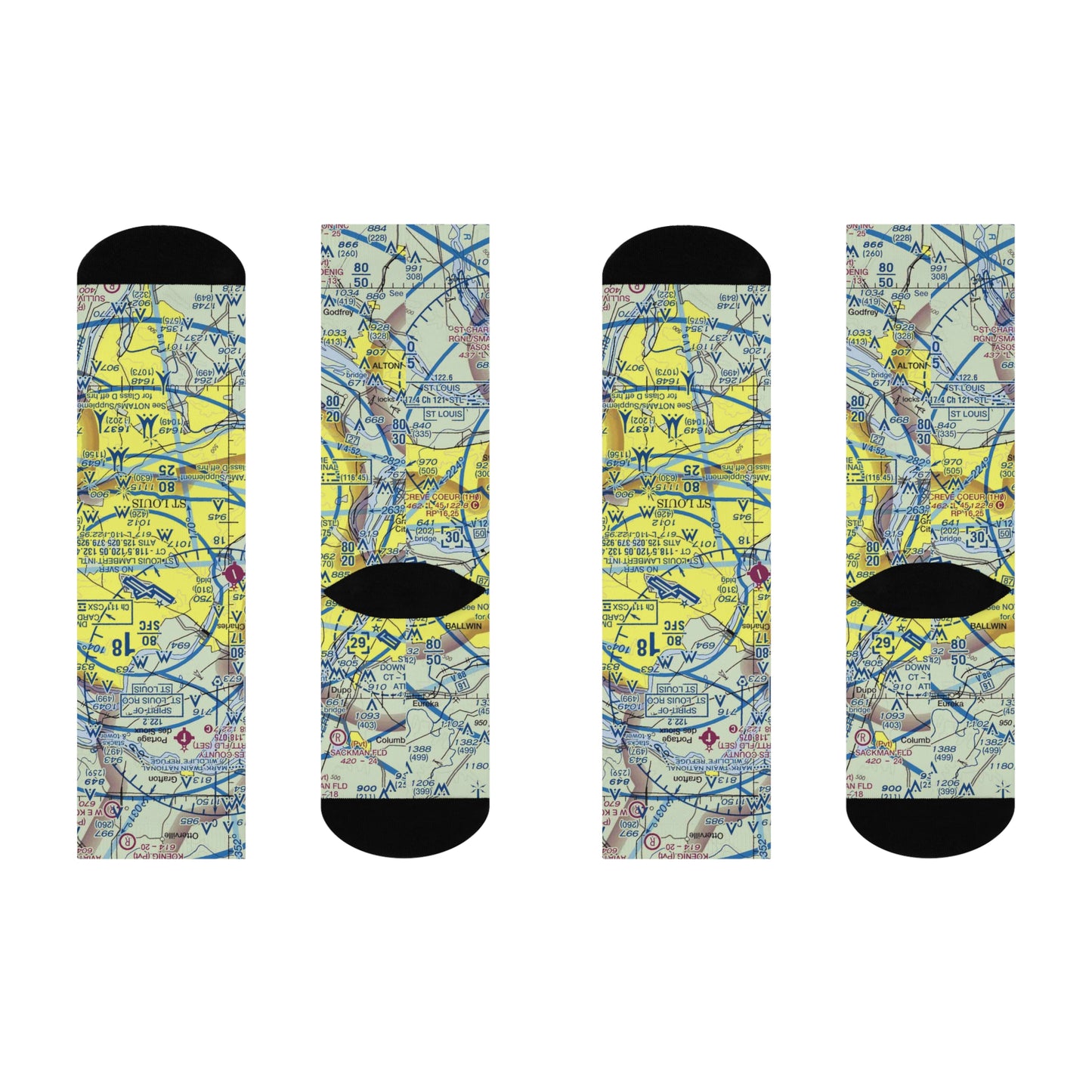 STL Cushioned Crew Socks | St Louis Lambert International Airport Socks