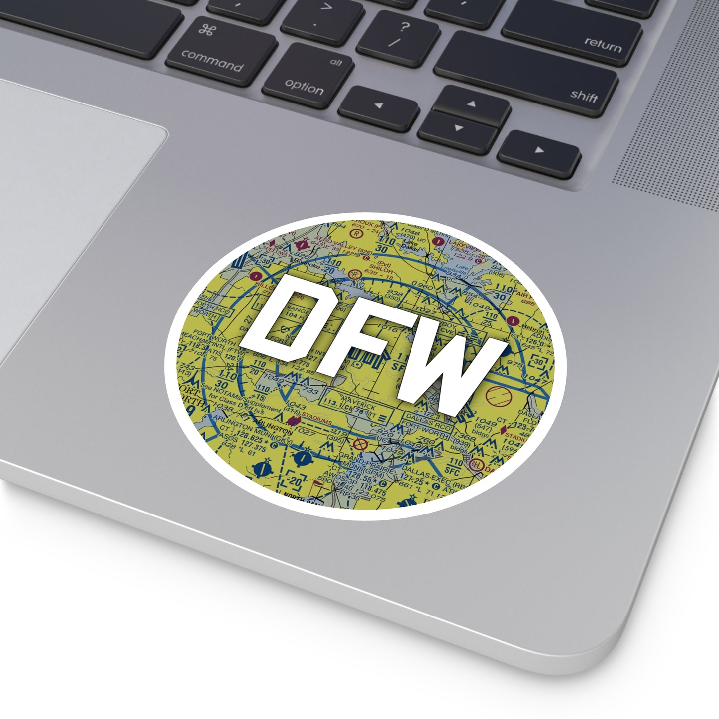 DFW Round Sticker | Dallas-Fort Worth International Sticker