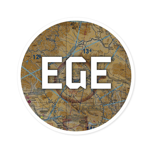 EGE Round Sticker | Eagle County Regional Airport Sticker