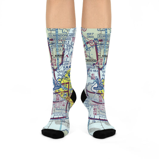 ANC Cushioned Crew Socks | Ted Stevens Anchorage International Airport Socks