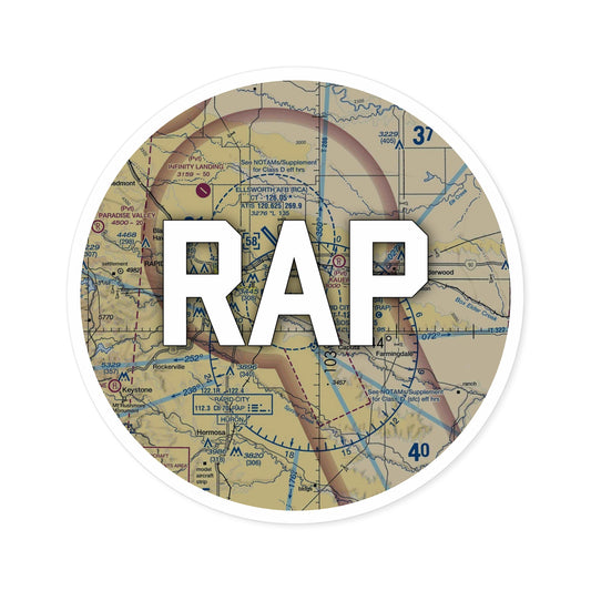 RAP Round Sticker | Rapid City Regional Airport Sticker