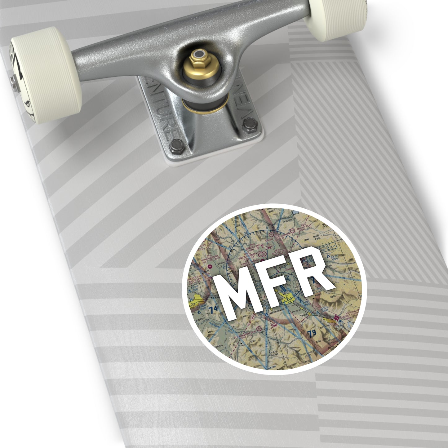 MFR Round Sticker | Rogue Valley International - Medford Airport Sticker