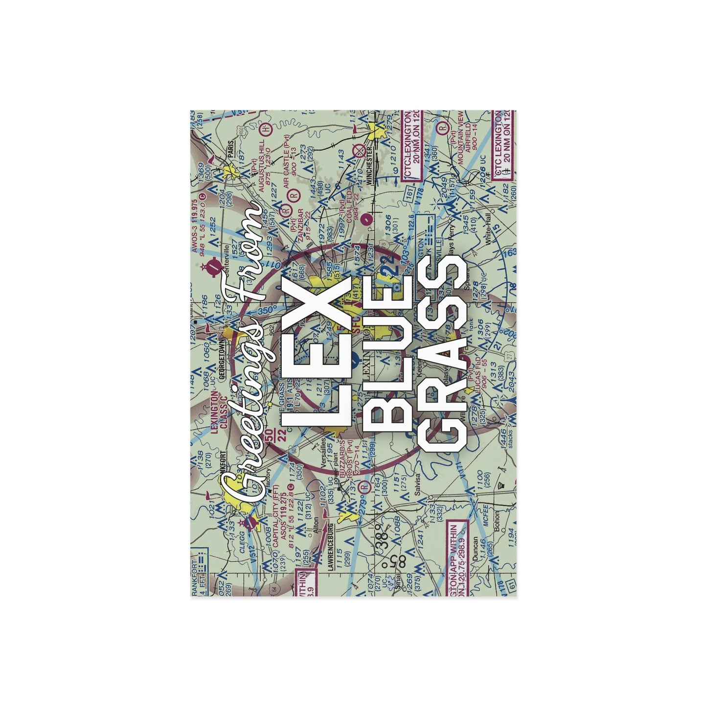 LEX Postcard | Blue Grass Airport Card