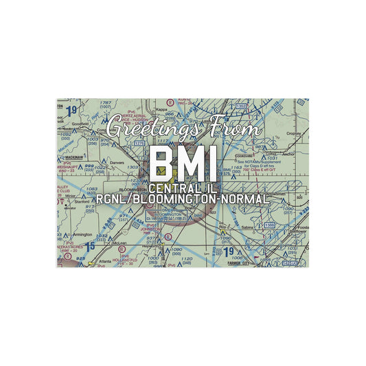 BMI Postcard | Central Il Regional/Bloomington-Normal Airport Card