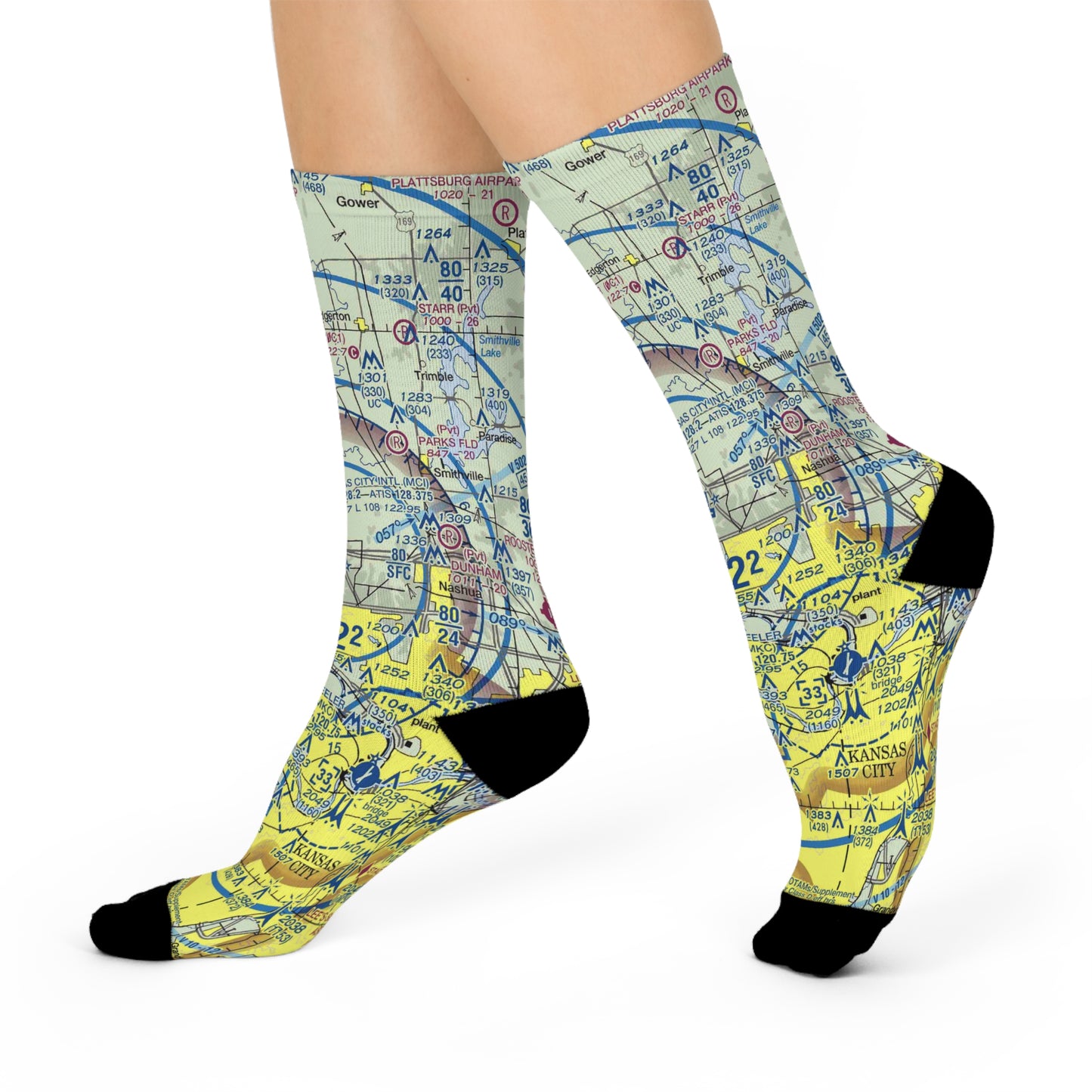 MCI Cushioned Crew Socks | Kansas City International Airport Socks