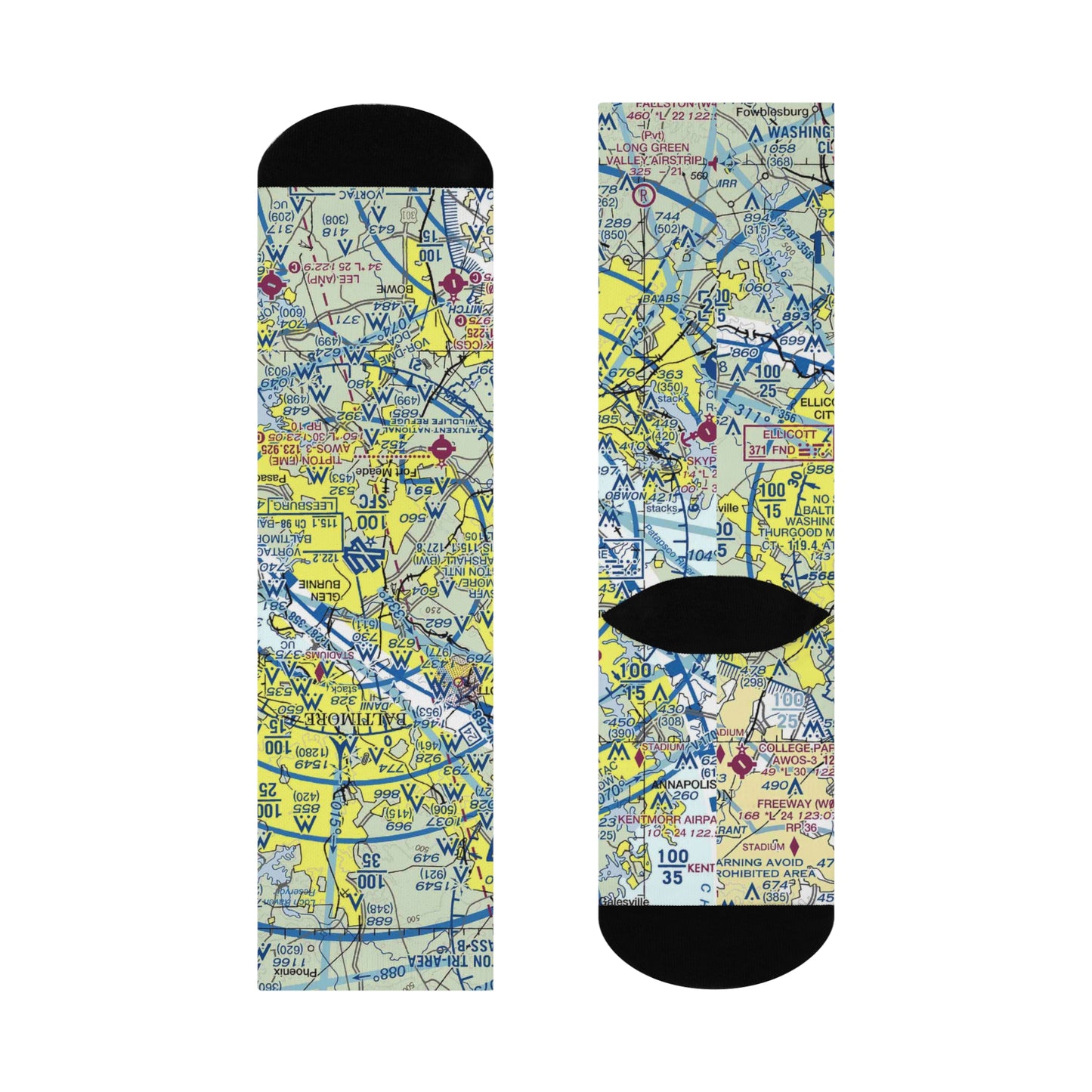 BWI Cushioned Crew Socks | Baltimore/Washington International Thurgood Marshall Airport Socks