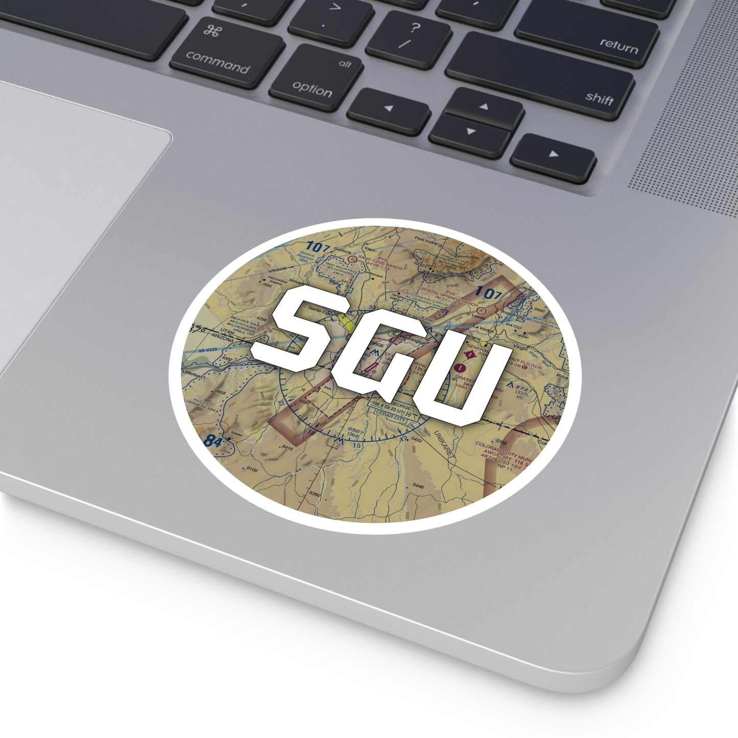 SGU Round Sticker | St George Regional Airport Sticker