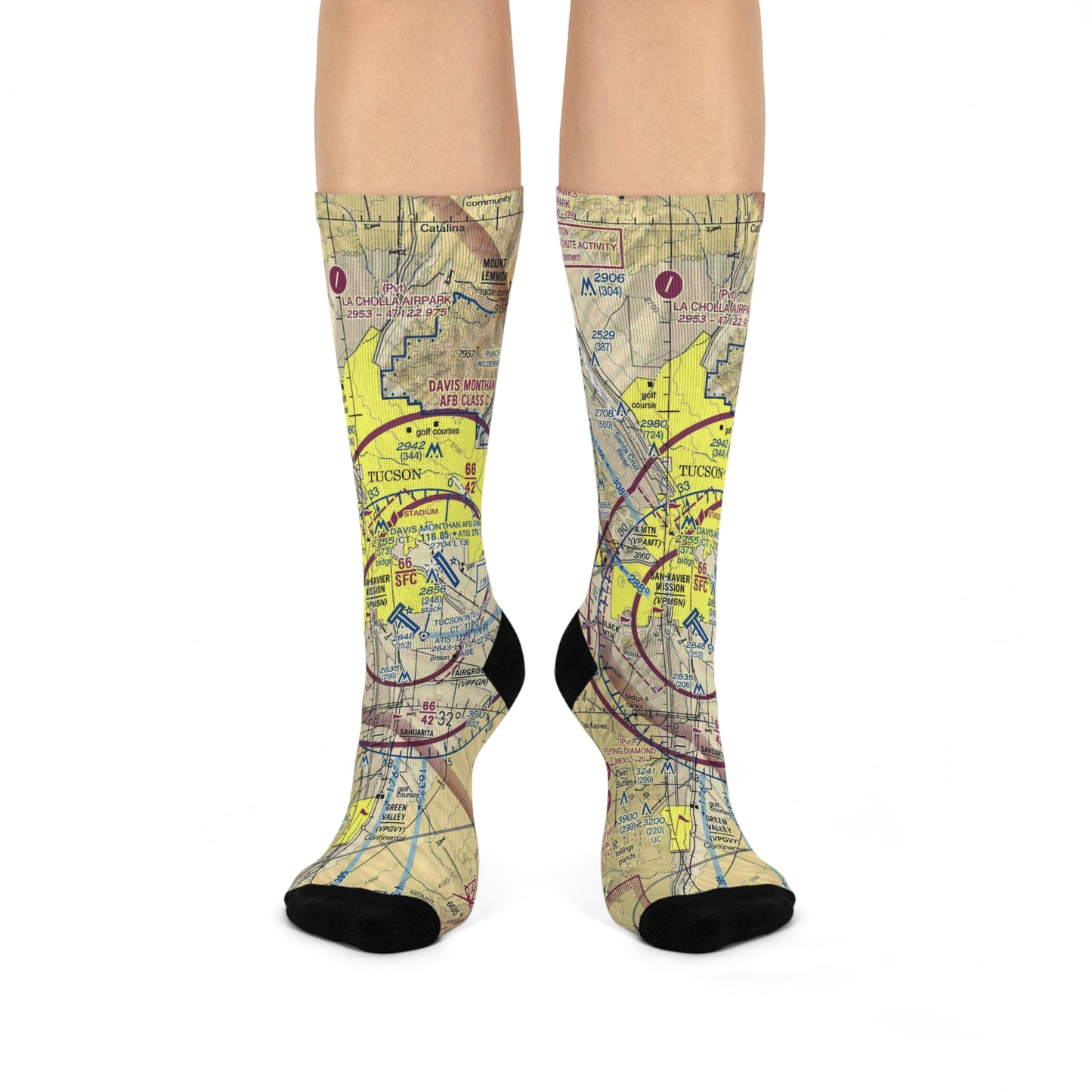 TUS Cushioned Crew Socks | Tucson International Airport Socks