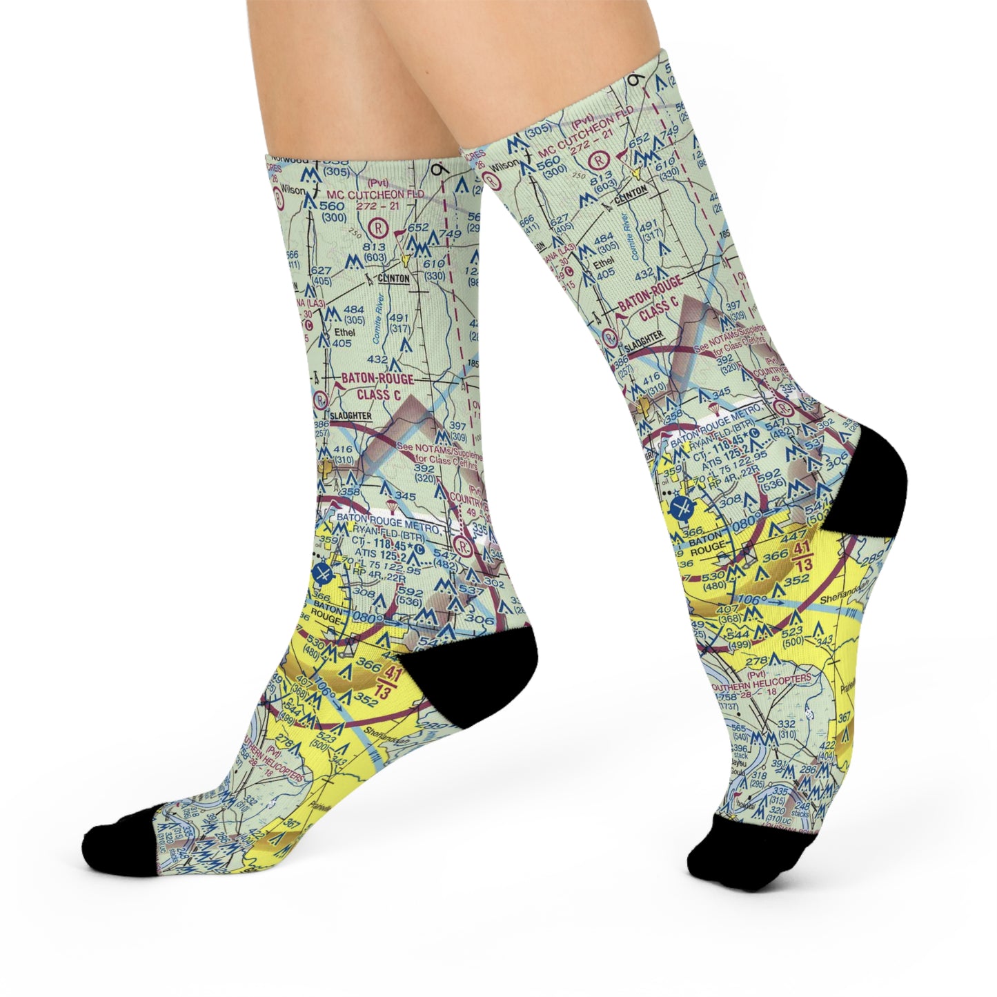 BTR Cushioned Crew Socks | Baton Rouge Metro, Ryan Field Airport Socks