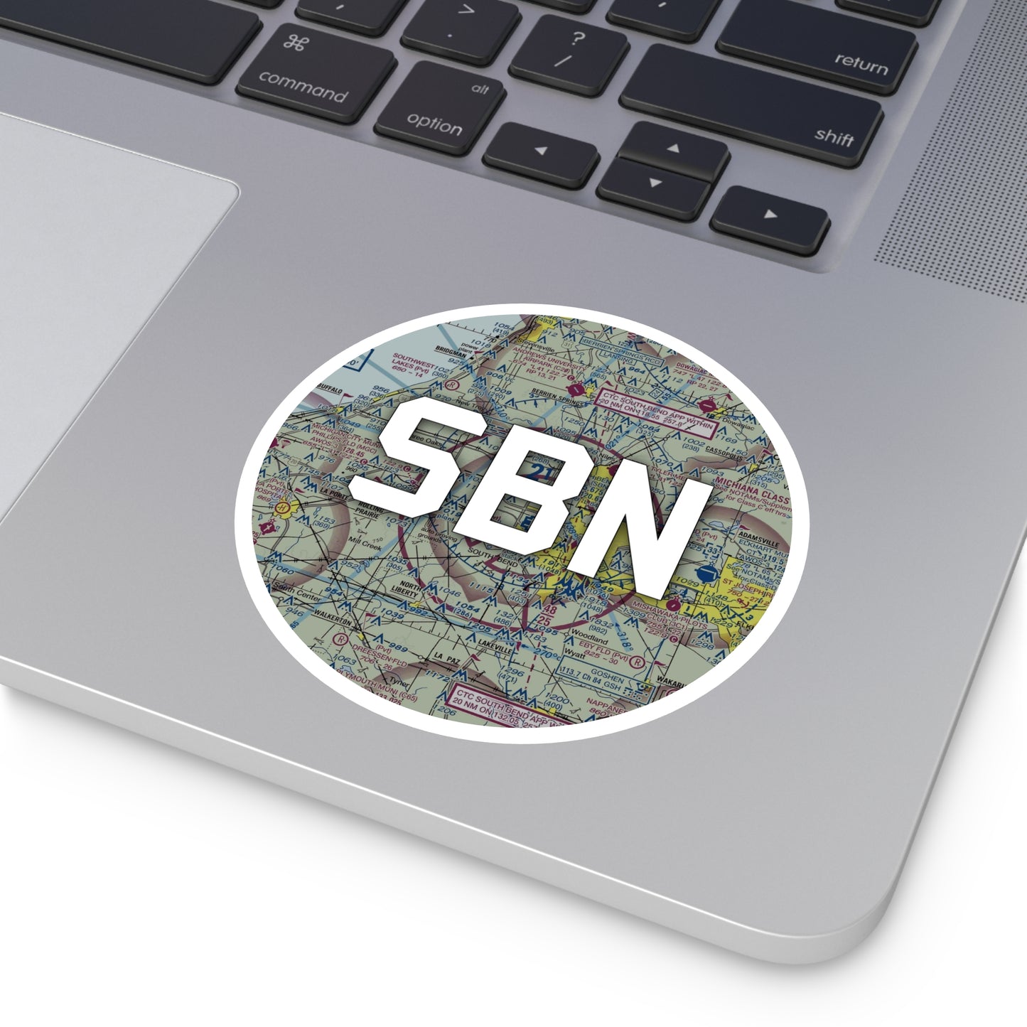 SBN Round Sticker | South Bend International Airport Sticker