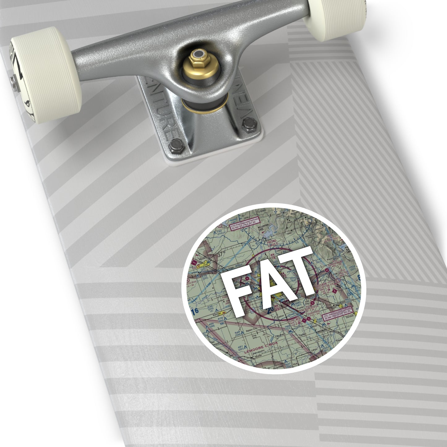 FAT Round Sticker | Fresno Yosemite International Airport Sticker