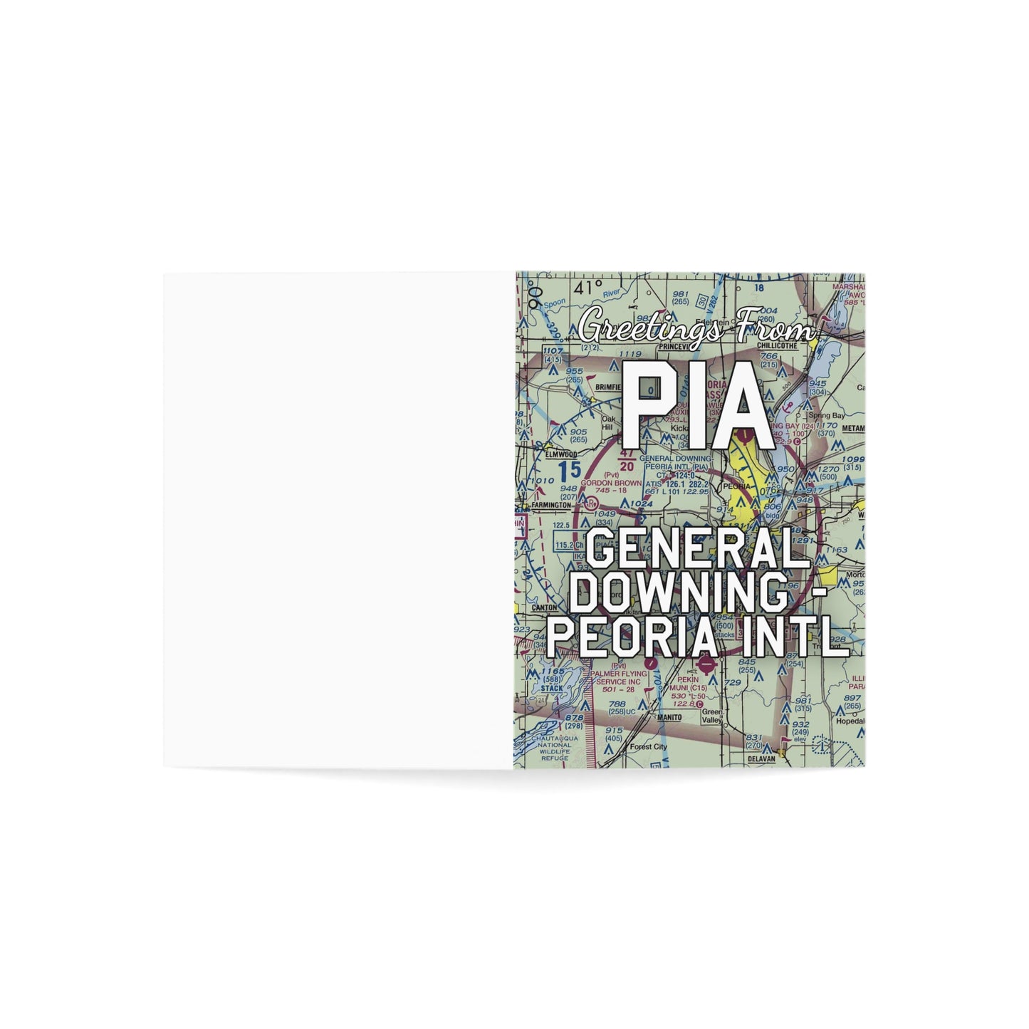PIA Greeting Cards | General Downing - Peoria International Airport Cards