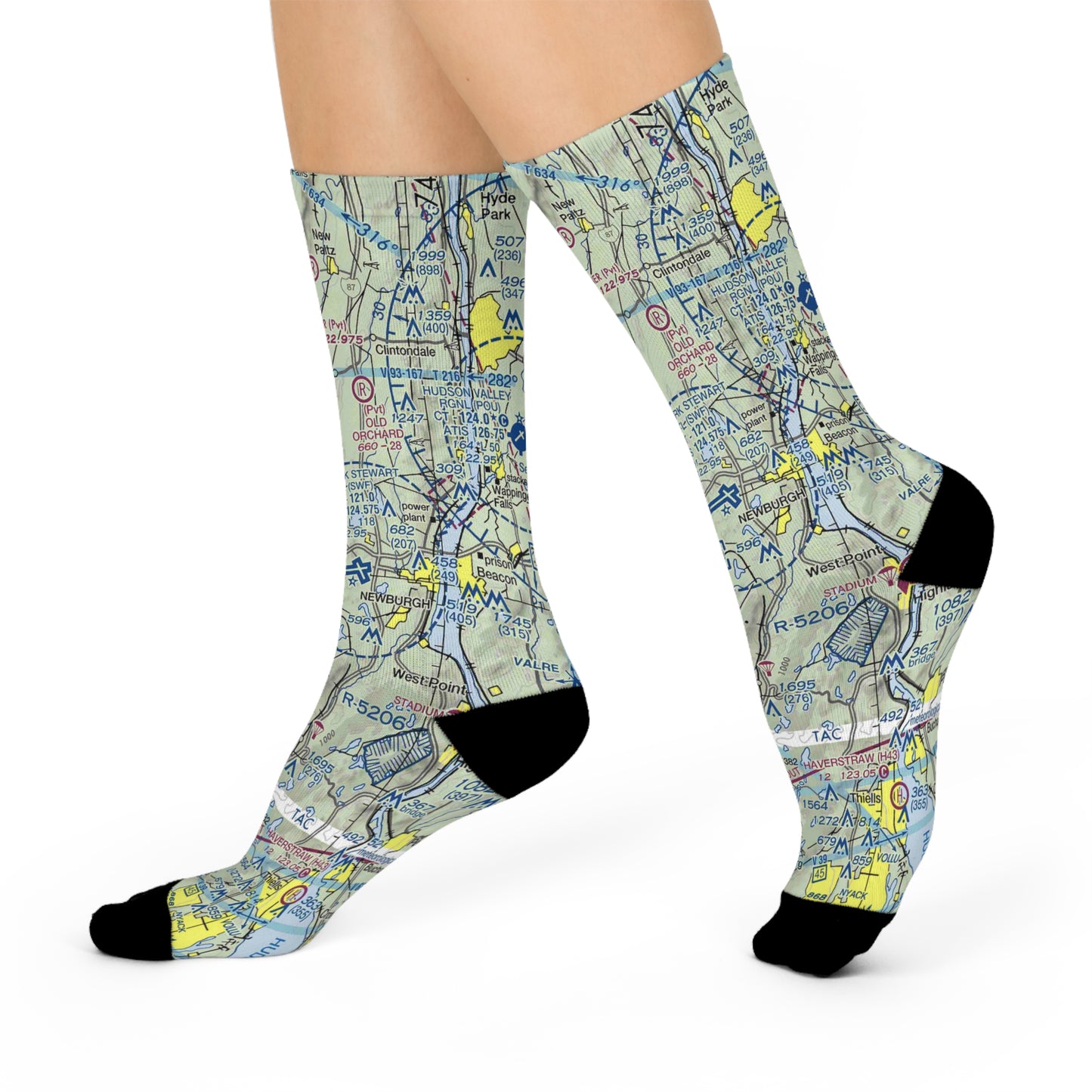 SWF Cushioned Crew Socks | New York Stewart International Airport Socks