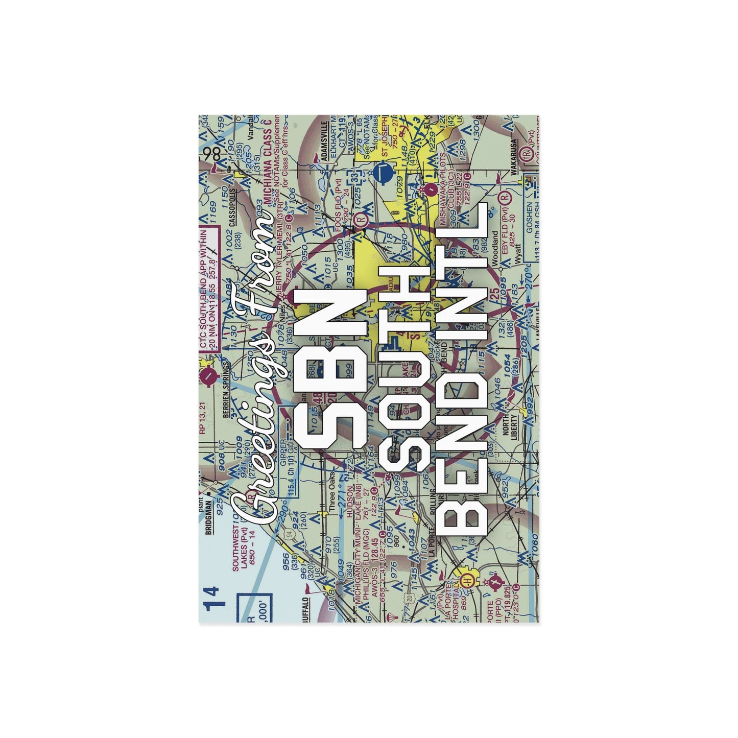 SBN Postcard | South Bend International Airport Card