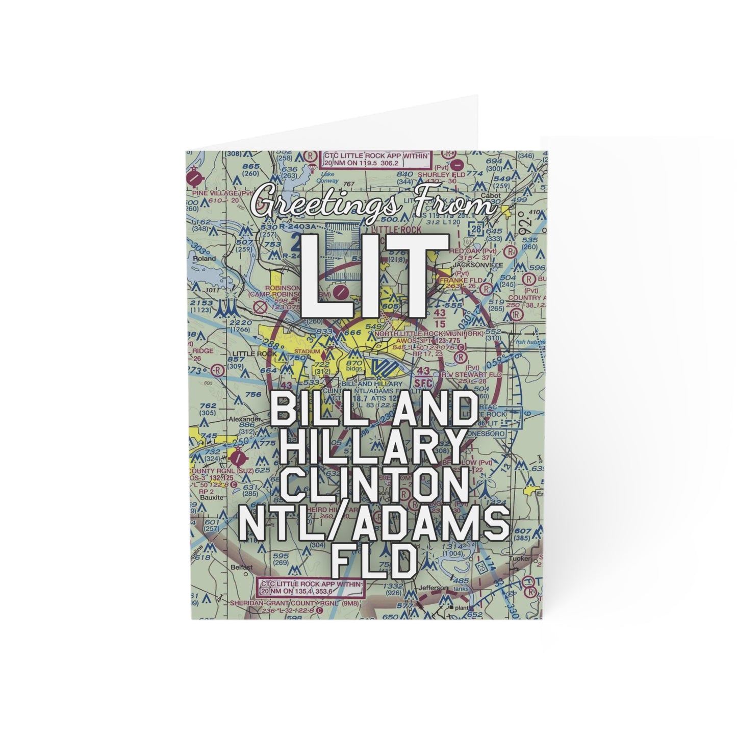 LIT Greeting Cards | Bill and Hillary Clinton National/Adams Field Airport Cards
